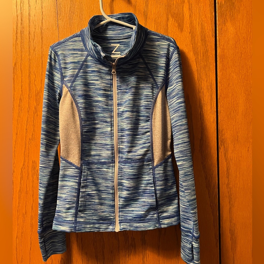 Zella Girls Lightweight Blue and Gray Jacket - Picture 1 of 4